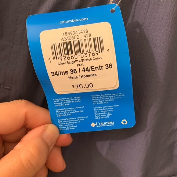 Columbia mini-shield men’s pants in new condition with tags - Picture 4 of 10